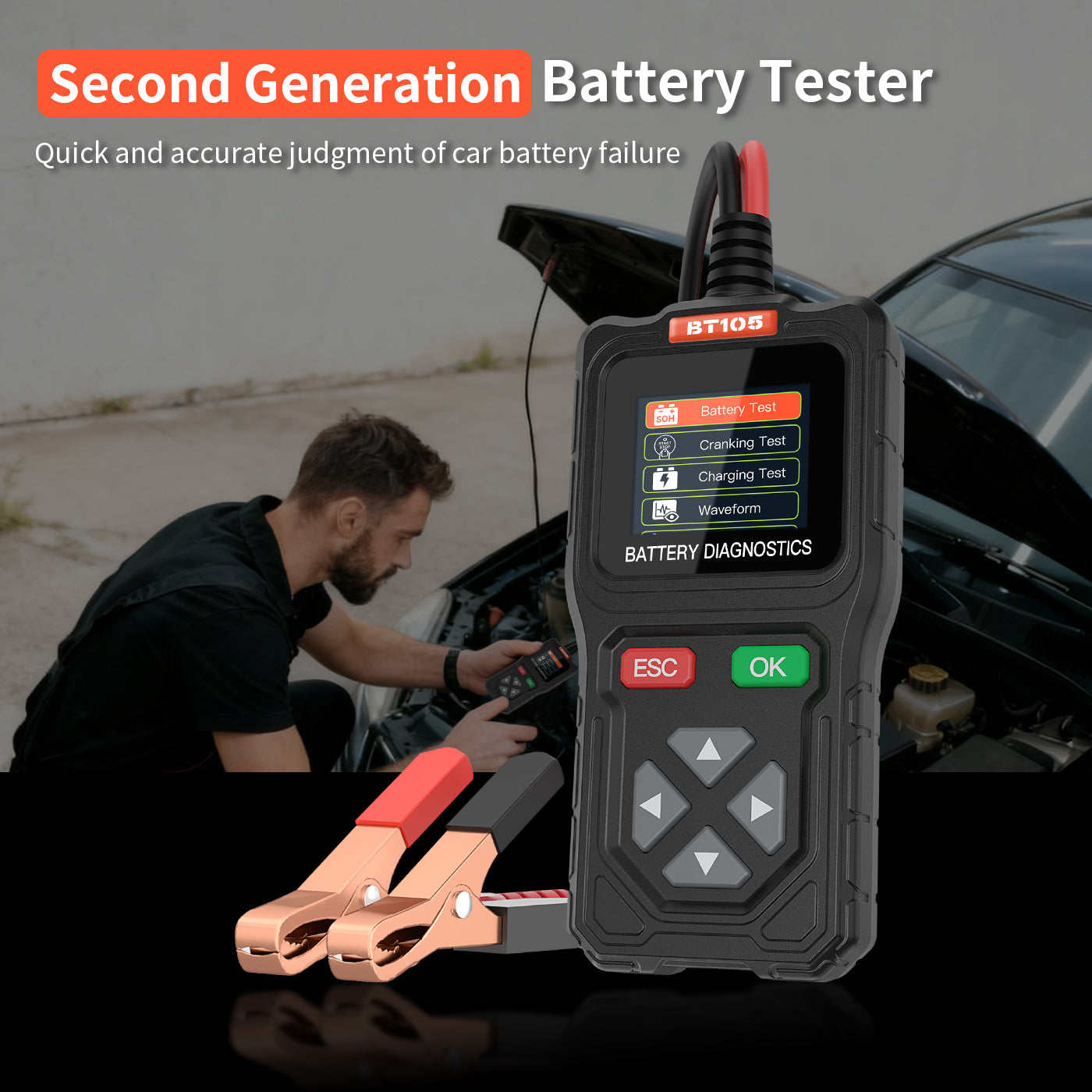 BT105 12V/24V Battery Diagnostic Tool