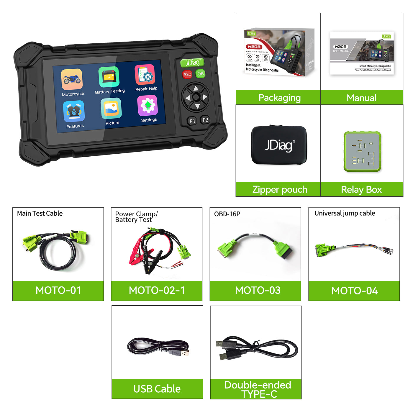 M208 Intelligent Motorcycle Diagnostic Scanner