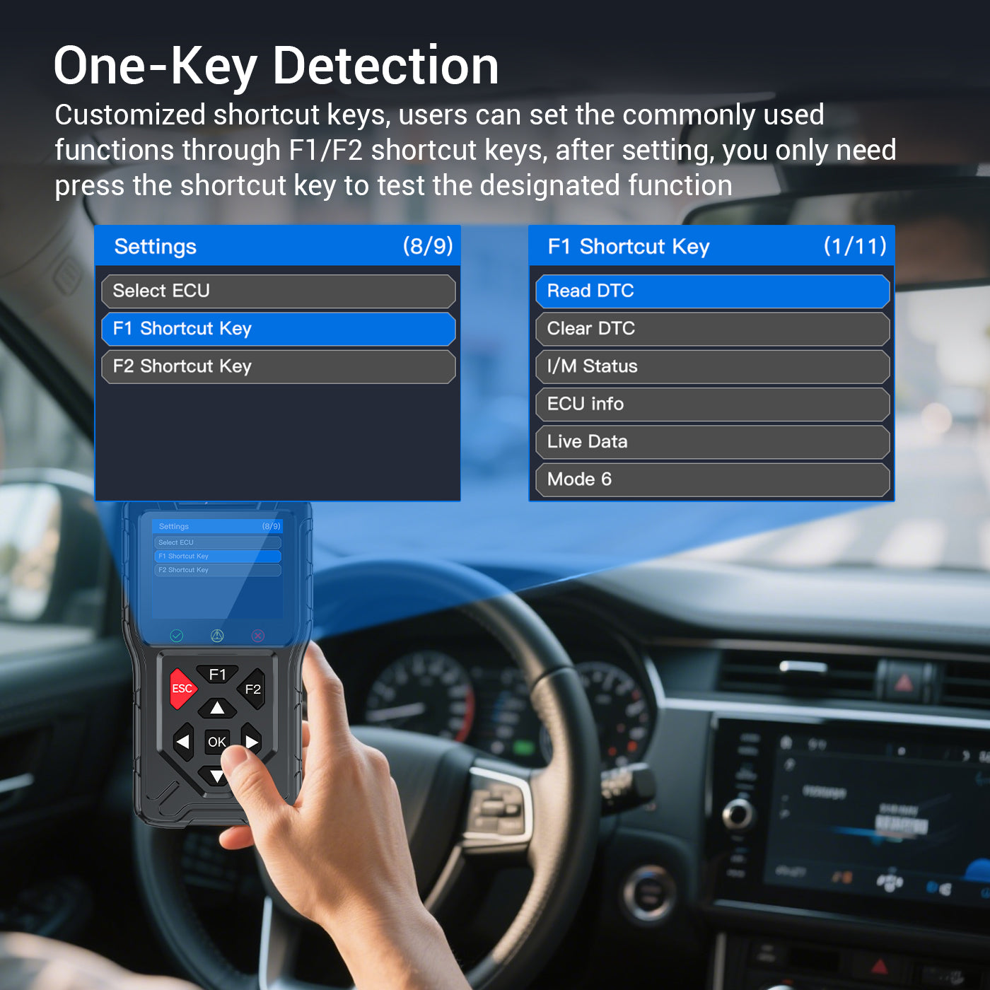 FLUTREE M60 2-in-1 OBD2 Motorcycle & Car Diagnostic Tool